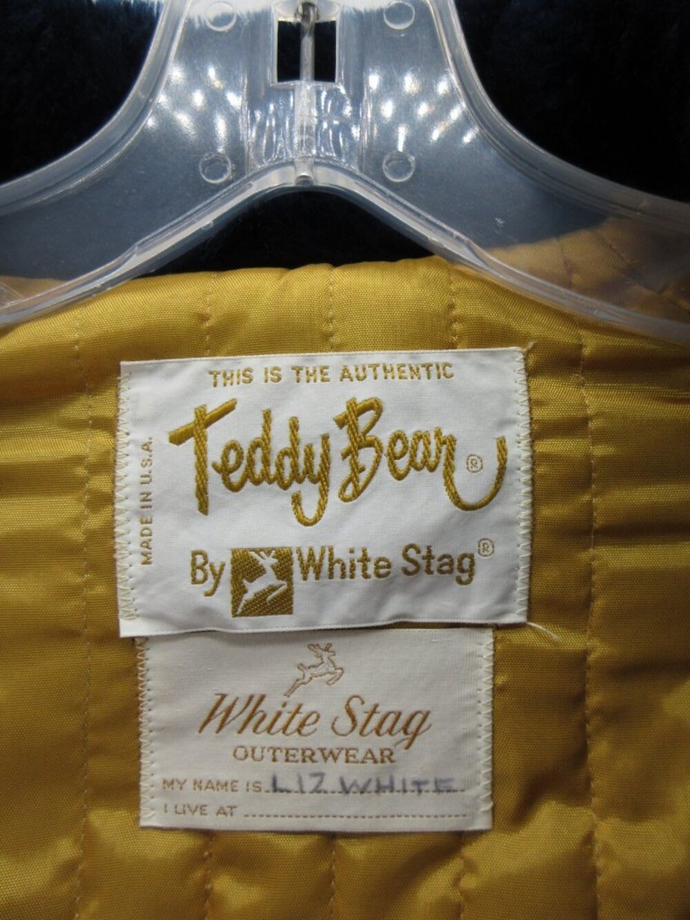VINTAGE White Stag Jacket Small Teddy Bear Faux Fur Coat 70s USA * - Picture 13 of 14